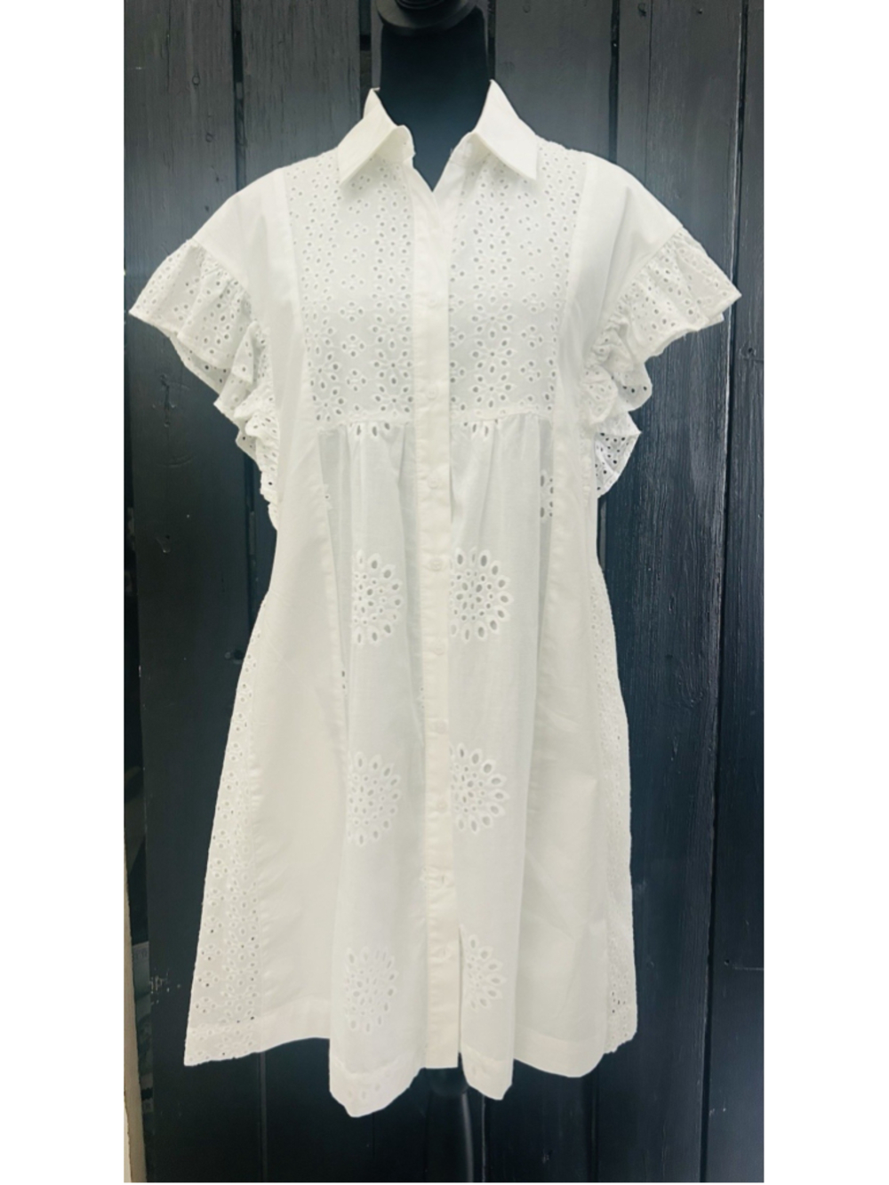 Before You with love White BOHO Eyelet Dress - Picture 5 of 7